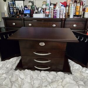 Elegant Dark Wood Jewelry Box
